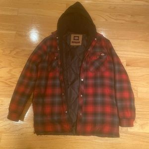 Dickies hooded flannel quilted